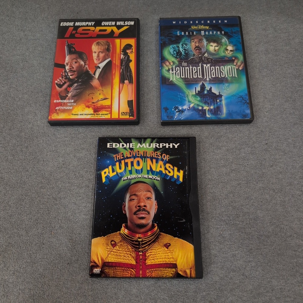 Eddie Murphy 3 DVD Lot I-Spy The Haunted Mansion The Adventures of Pluto Nash - Picture 1 of 1